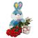 red roses with plush toy and chocolates. Zhuhai